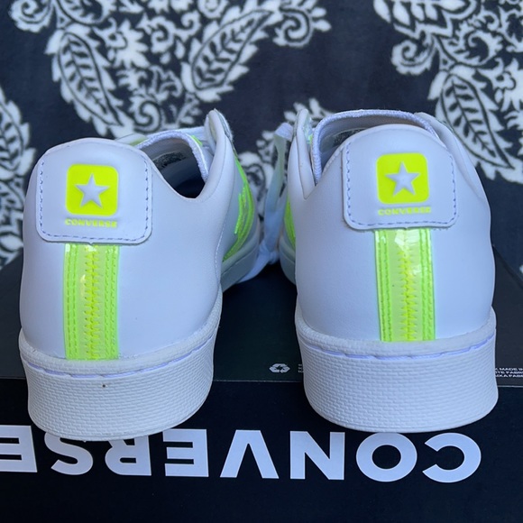 Converse Pro Leather OX White/Lemon Venom/White MEN`S - Picture 14 of 16